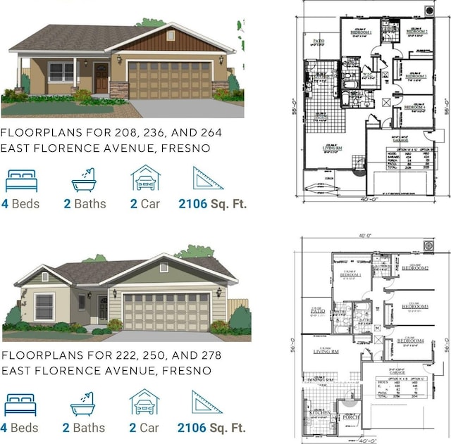 208 E Florence Ave, Fresno, CA 93706 - floor plan