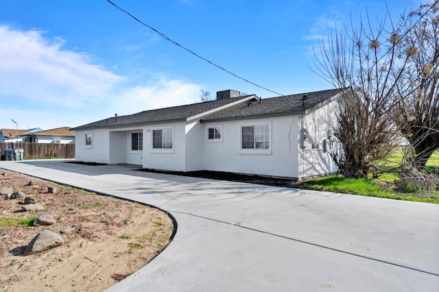 back of property with a patio area