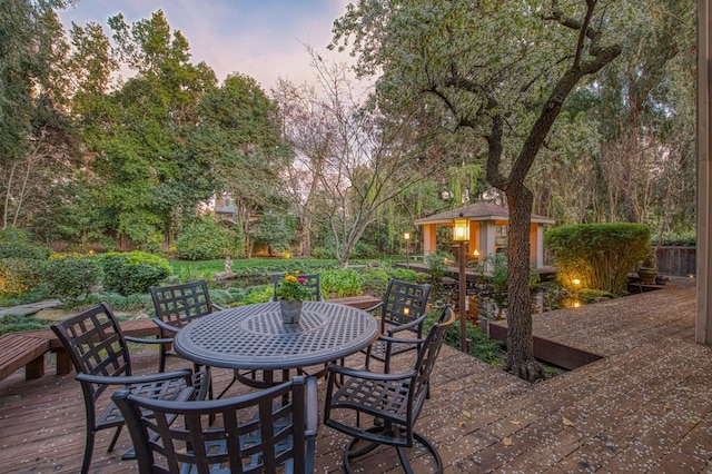 2352 W Loma Linda Ave, Fresno, CA 93711 - view of patio with outdoor dining area and an outdoor structure