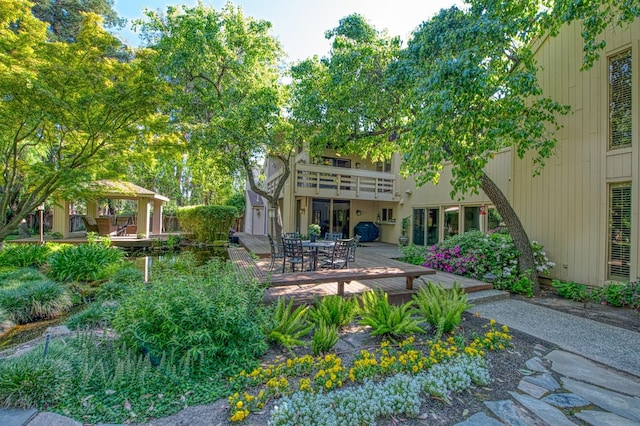 2352 W Loma Linda Ave, Fresno, CA 93711 - exterior space with a gazebo, a balcony, a deck, grilling area, and outdoor dining space