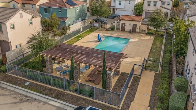 view of pool featuring a patio area