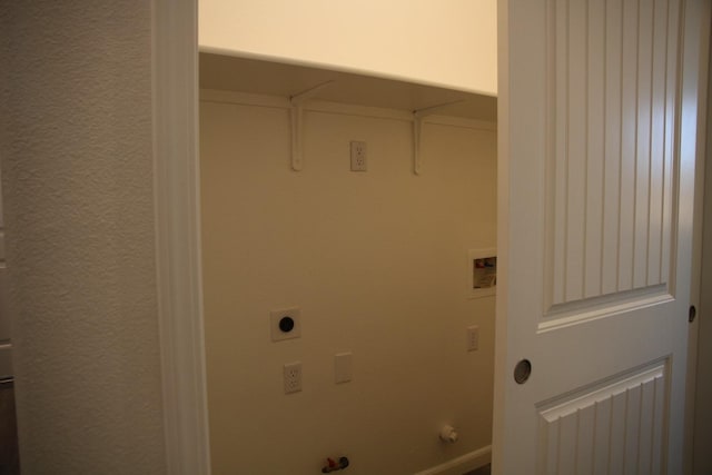 washroom featuring hookup for a gas dryer, washer hookup, and electric dryer hookup