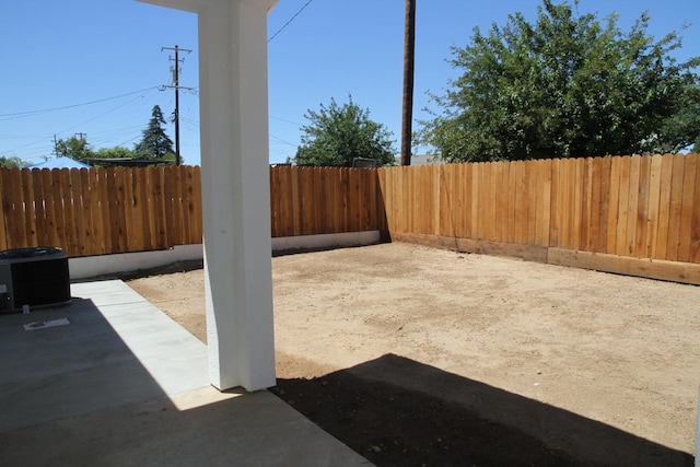 view of patio featuring central AC unit