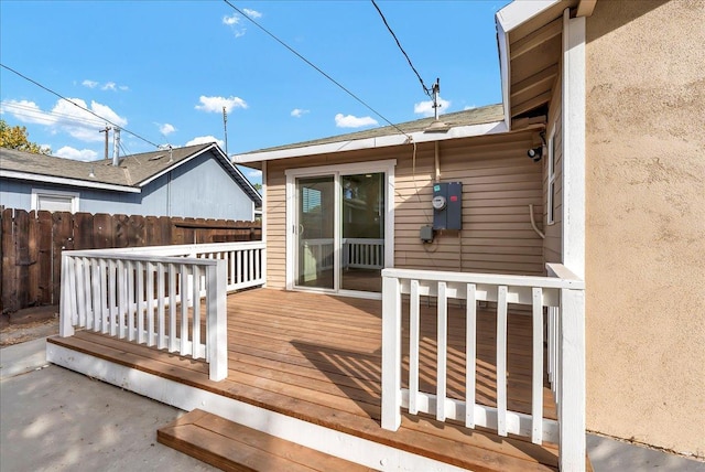 view of wooden deck