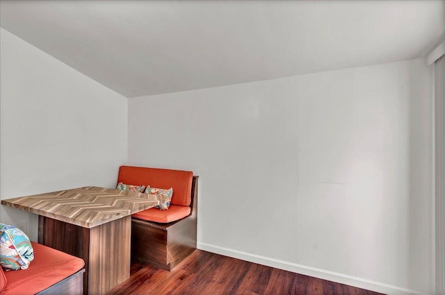 bedroom featuring dark hardwood / wood-style floors