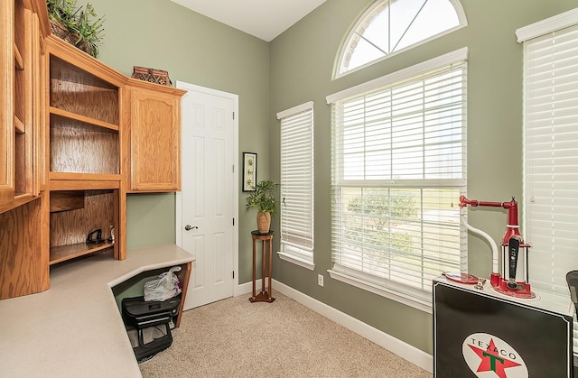 office with baseboards and a wealth of natural light