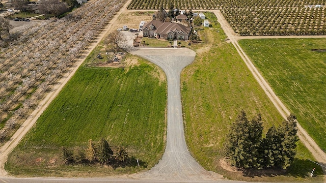 drone / aerial view featuring a rural view