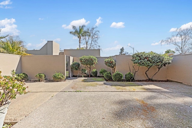 exterior space with fence private yard