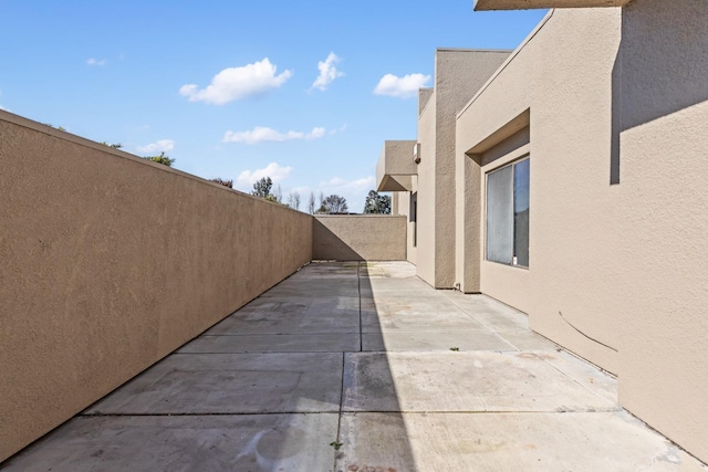 view of patio / terrace with fence