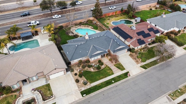 drone / aerial view featuring a residential view