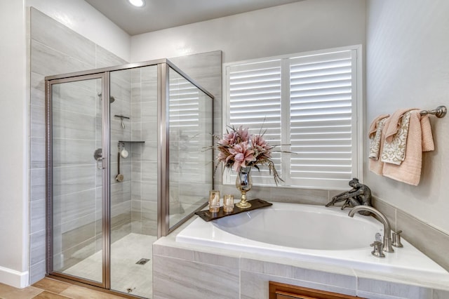 6375 E Millie Dr, Fresno, CA 93727 - full bath with a garden tub and a stall shower