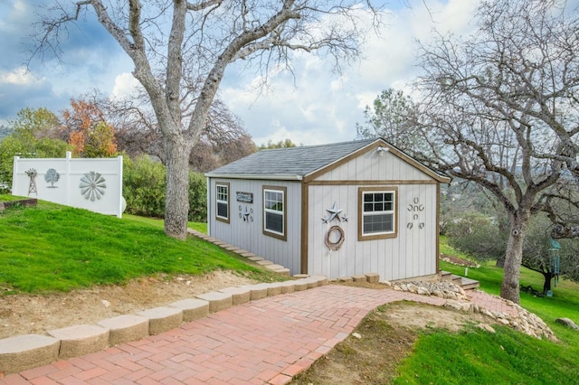 view of outbuilding with an outdoor structure