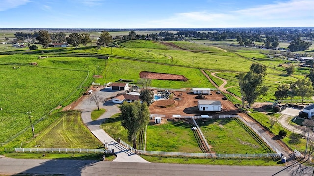 aerial view featuring a rural view