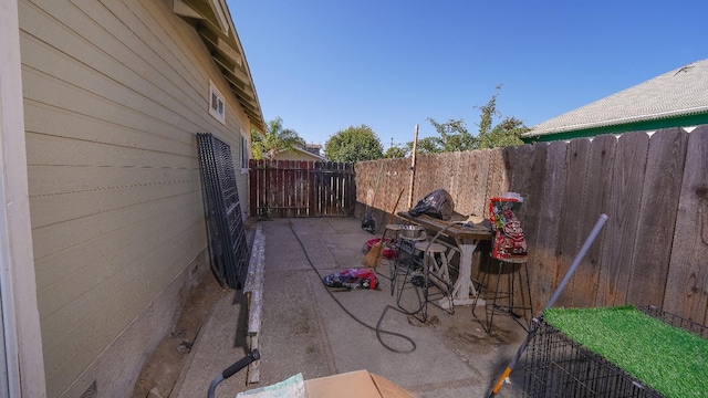 view of patio / terrace with a fenced backyard