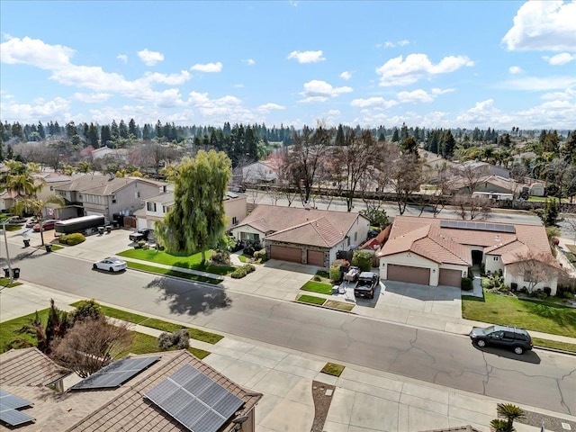 bird's eye view with a residential view