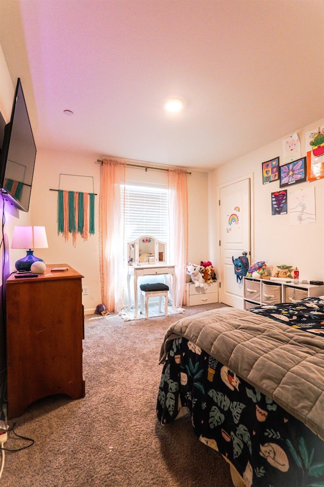 bedroom with carpet floors