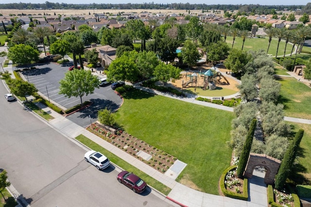 drone / aerial view with a residential view