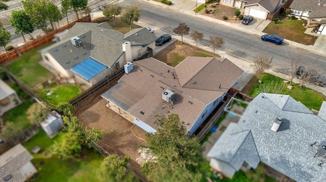 bird's eye view with a residential view