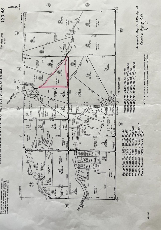 36105 Cressman Rd, Shaver Lake, CA 93664 - map showing property parcels