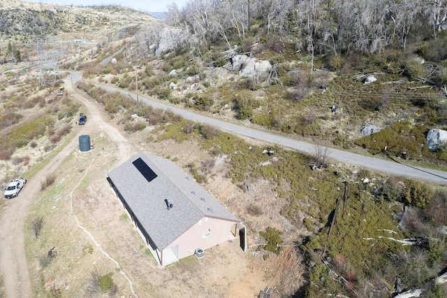 aerial view with a mountain view