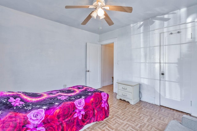 bedroom with ceiling fan