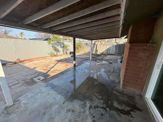 view of patio with a fenced backyard