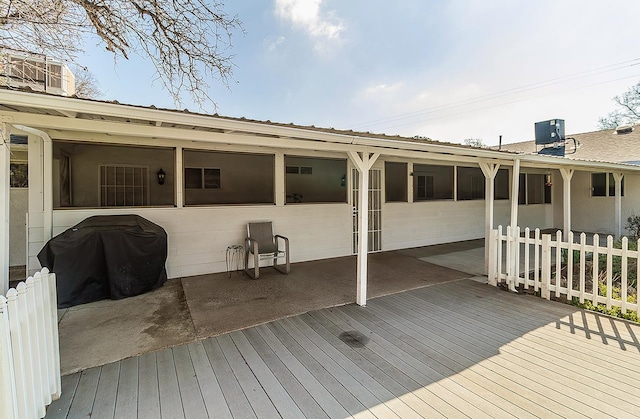 29039 Auberry Rd, Prather, CA 93651 - wooden deck featuring central AC unit and a grill
