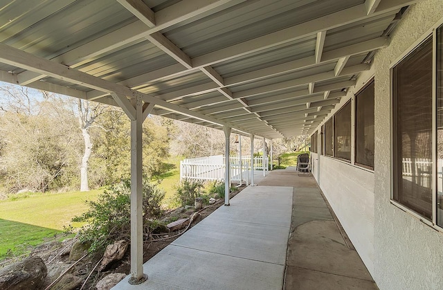 view of patio / terrace with fence