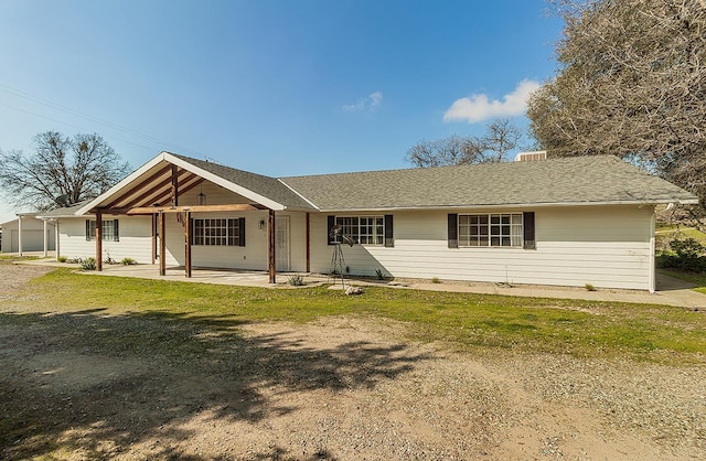 view of front of home with a patio area