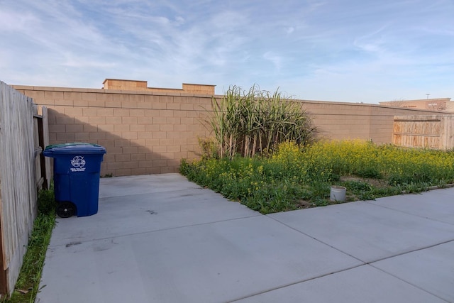 view of patio / terrace with a fenced backyard