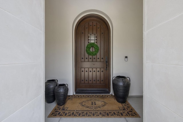 view of doorway to property