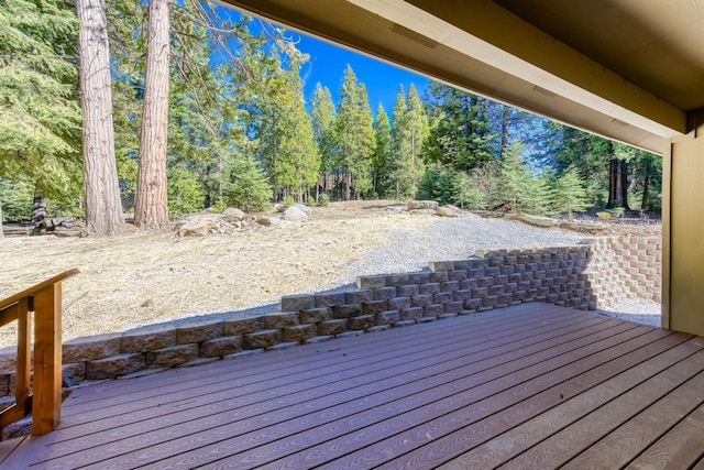 40865 Cold Springs Ln, Shaver Lake, CA 93664 - wooden terrace with a forest view