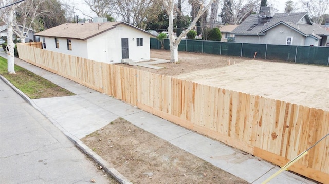 view of yard with fence private yard