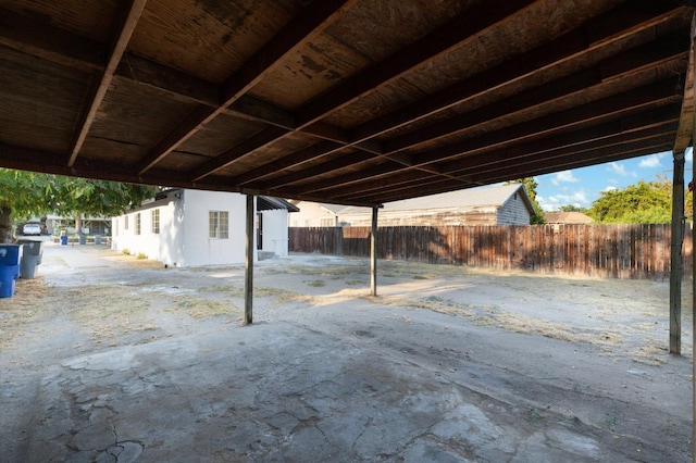 view of patio / terrace featuring fence
