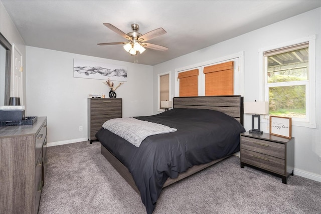 29598 Jim Bowie Ct, Coarsegold, CA 93614 - carpeted bedroom with ceiling fan and baseboards