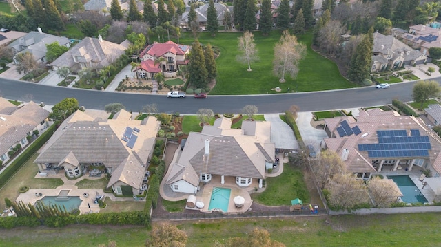 drone / aerial view with a residential view