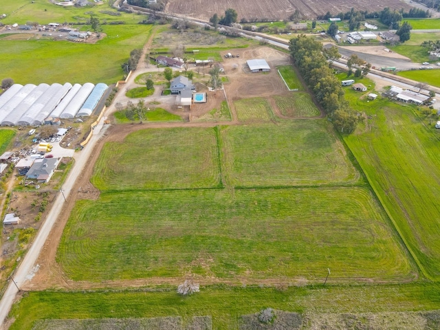 aerial view with a rural view