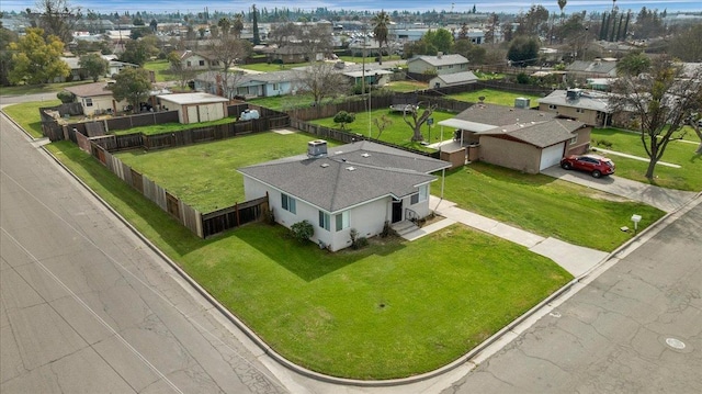 aerial view featuring a residential view