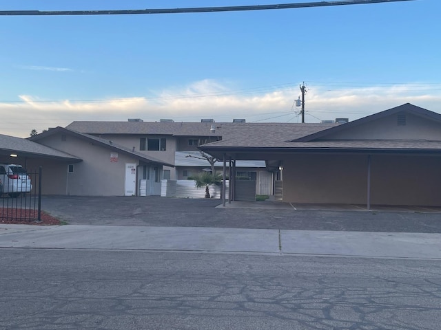 view of front of home featuring stucco siding