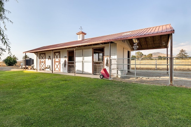 view of horse barn