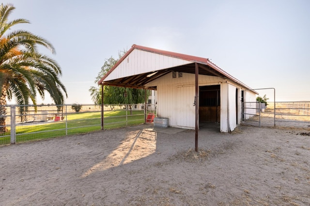 view of horse barn