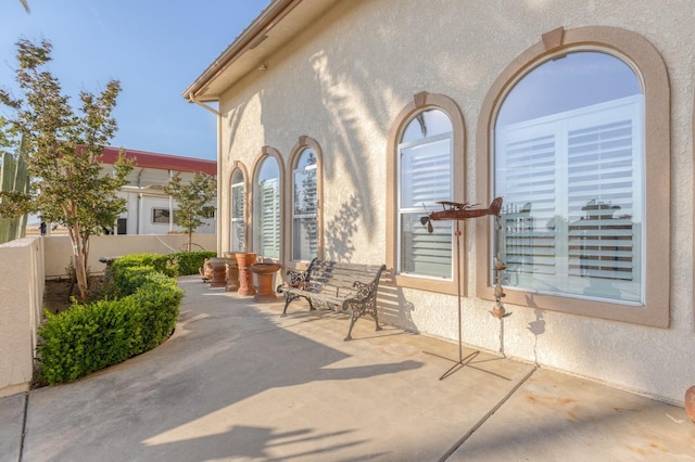 view of patio with fence