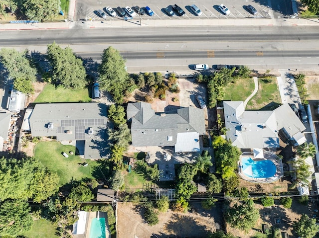 aerial view with a residential view