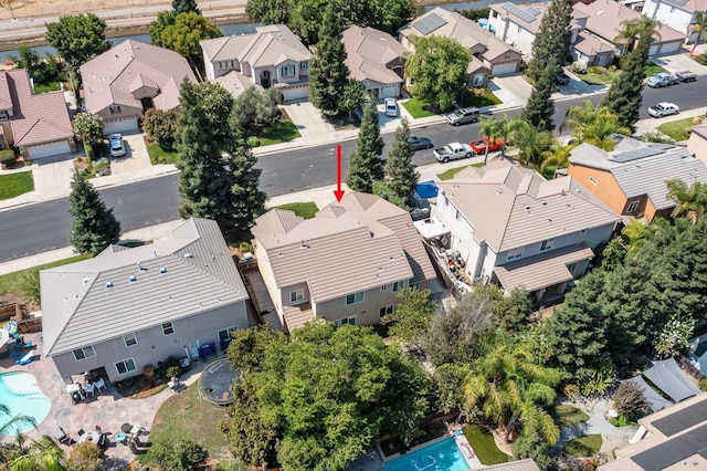 aerial view featuring a residential view