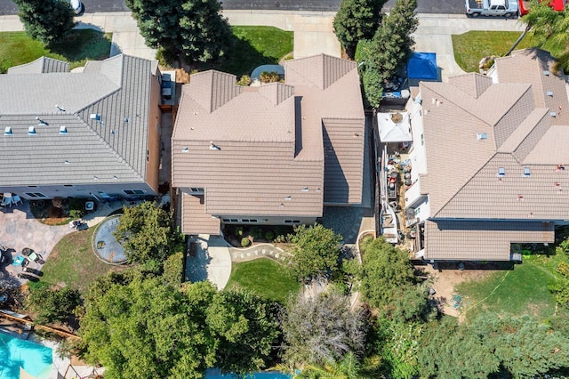 aerial view with a residential view