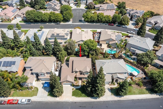 drone / aerial view featuring a residential view