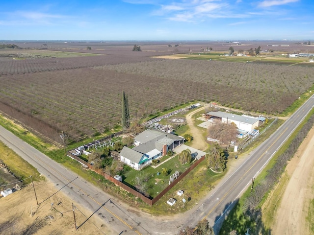 bird's eye view with a rural view