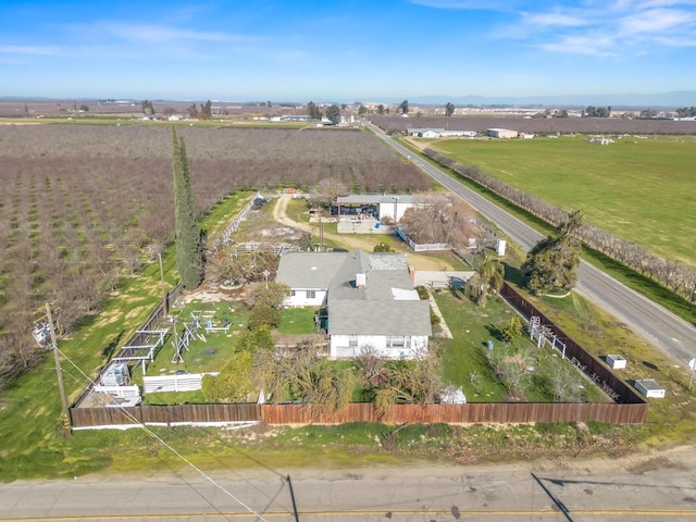 aerial view featuring a rural view