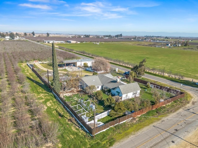 aerial view featuring a rural view