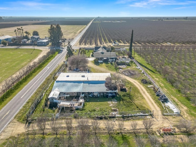 aerial view with a rural view